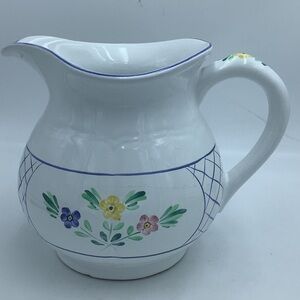 Herend Village Pottery of Hungary Hand-painted Pitcher